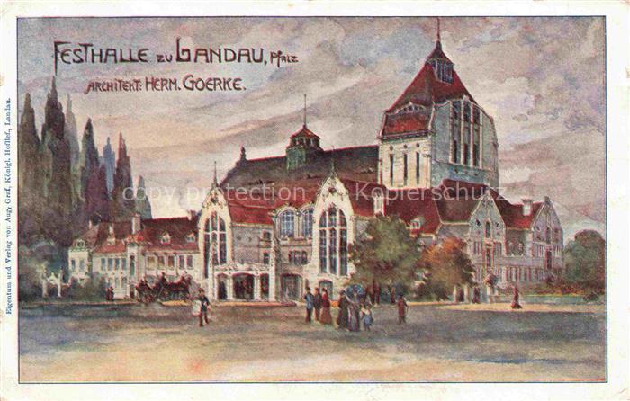 LANDAU  PFALZ Festhalle Kuenstlerkarte