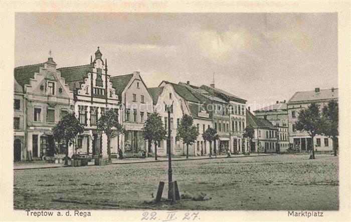 Treptow Rega Trzebiatow Pommern PL Marktplatz