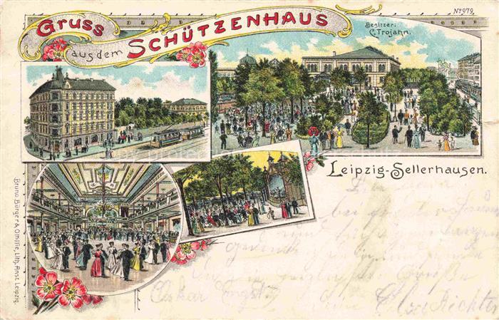 Sellerhausen LEIPZIG Schuetzenhaus Festsaal Litho