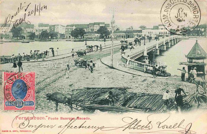 Pernambuco Recife Brazil Ponte Buarque Macedo