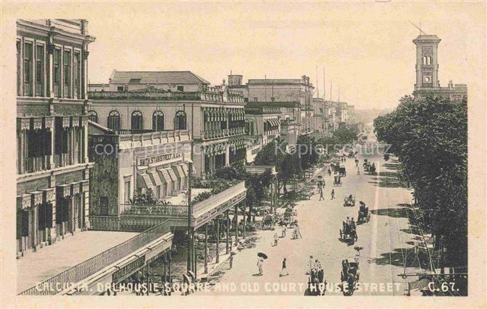 Calcutta India Dalhousie Square and Old Court House Street