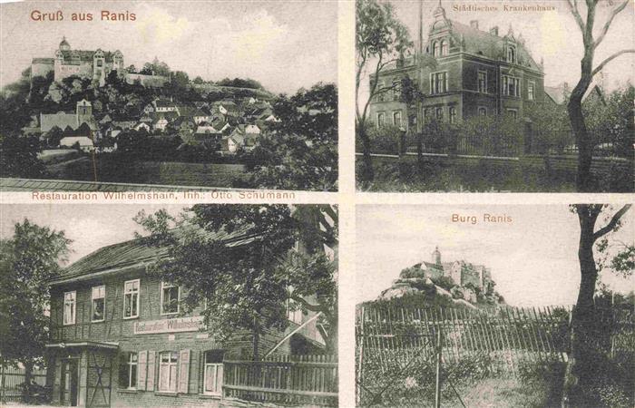 Ranis Thueringen Restauration Wilhelmshain Krankenhaus Burg Ranis