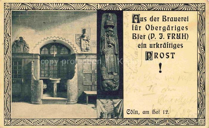 Koeln  Rhein Brauerei Obergaeriges Bier Trinkspruch Getraenke