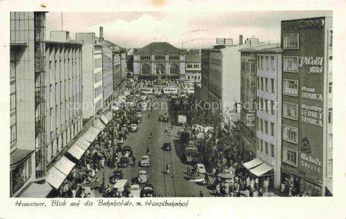 HANNOVER  CITY Bahnhofstrasse mit Hauptbahnhof