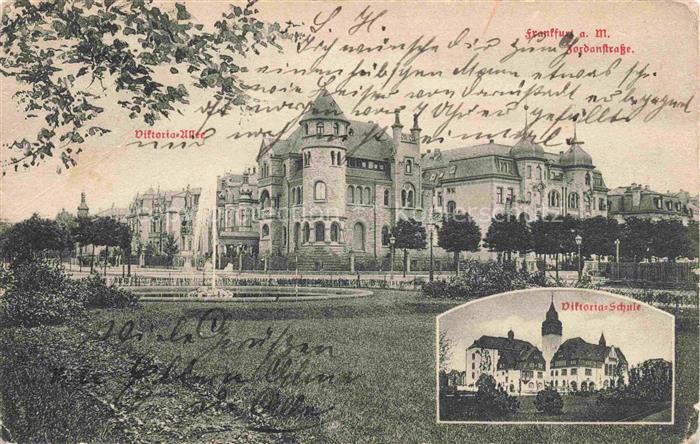 FRANKFURT AM MAIN Jordanstrasse Viktoria Allee Viktoria Schule