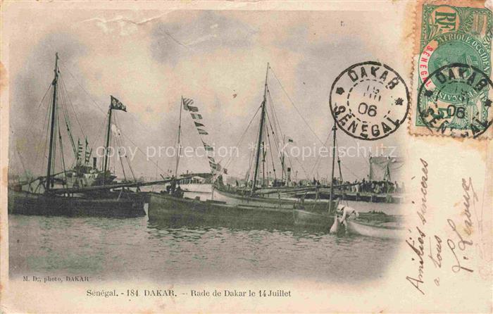 DAKAR Senegal Rade de Dakar le 14 Juillet