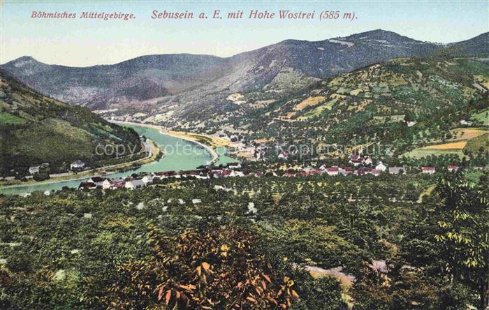 Sebusein Sebuzin Aussig Usi nad Labem CZ mit Hohe Wostrei