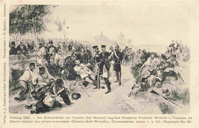 Vyskov Wischau Nachod CZ Kronprinz Friedrich Wilhelm von Preussen auf dem Schlac