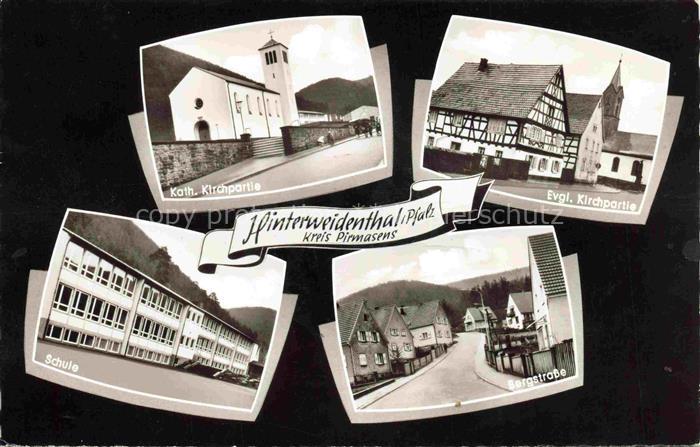 Hinterweidenthal Kath Kirche Ev Kirche Schule Bergstrasse