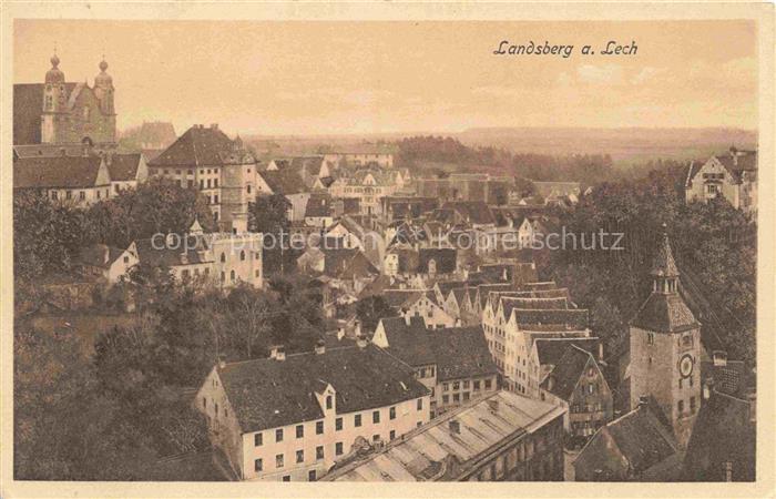 Landsberg Lech Bayern Panorama