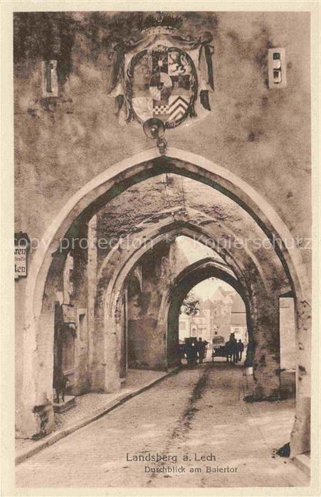 Landsberg Lech Bayern Durchblick am Baiertor