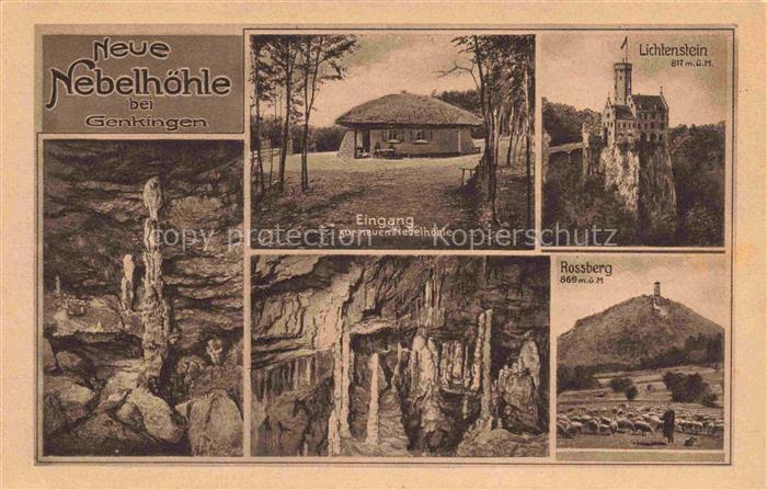 Genkingen Sonnenbuehl Reutlingen BW Neue Nebelhoehle Eingang Lichtenstein Rossbe