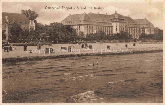 Zoppot Sopot PL Strand mit Kasino