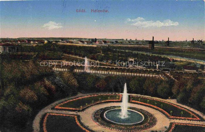 LODZ Litzmannstadt PL Helenow Fontaene