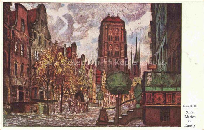 Danzig GDANSK PL Sankt Marien Kuenstlerkarte