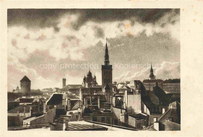 TALLINN Reval Estonia Panorama mit Domberg