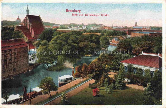 Bromberg  Brahe Westpreussen BYDGOSZCZ PL Blick von der Danziger Bruecke