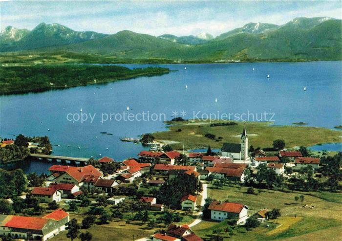 Seebruck Chiemsee Fliegeraufnahme