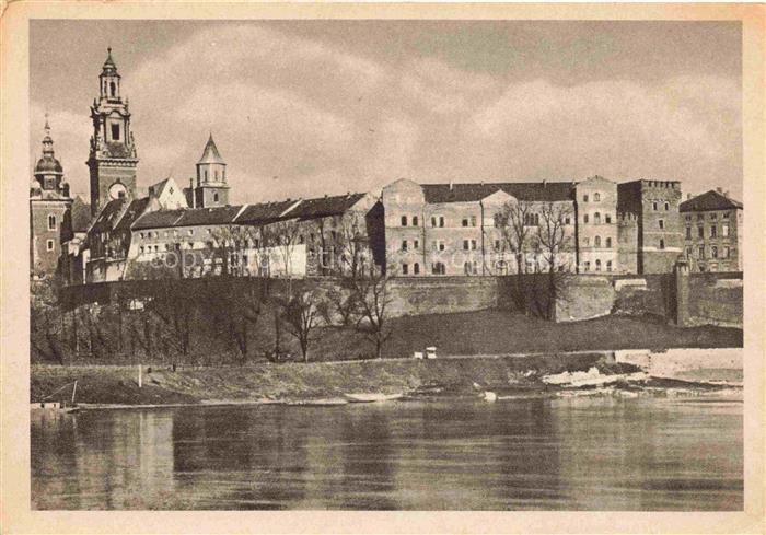Krakau KRAKOW PL Burg von der Weichselseite