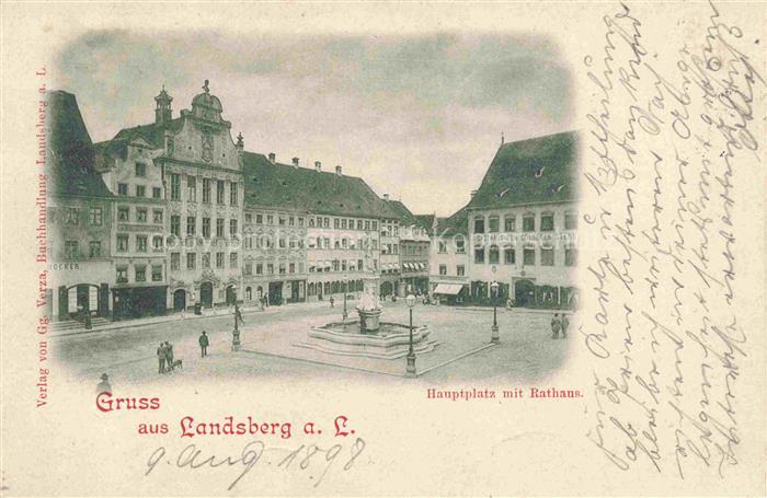 Landsberg Lech Bayern Hauptplatz mit Rathaus