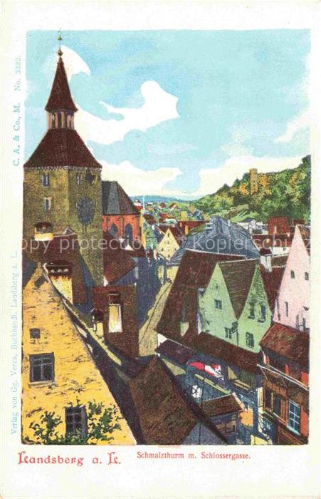 Landsberg Lech Bayern Schmalzthurm und Schlossergasse