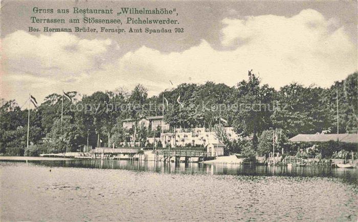 Pichelswerder Berlin Restaurant Wilhelmshoehe am Stoessensee