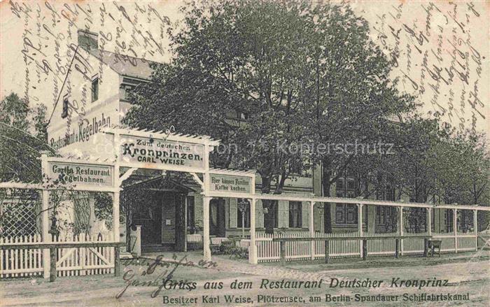 Ploetzensee BERLIN Restaurant Deutscher Kronprinz
