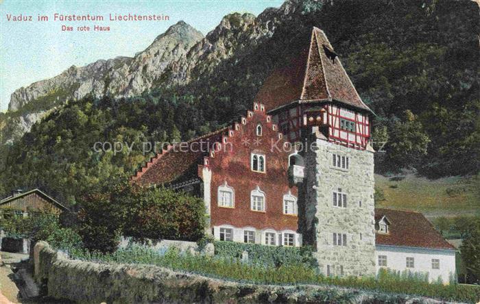 Vaduz Liechtenstein FL Das rote Haus