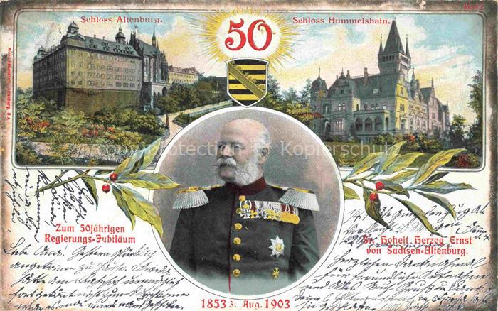 ALTENBURG  (S.A.) Thueringen Schloss Altenburg Schloss Hummelshain Herzog Ernst