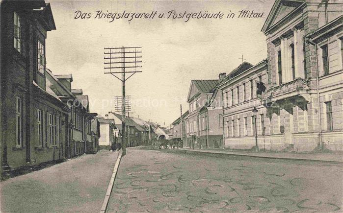 MITAU Jelgava Latvia Kriegslazarett und Postgebaeude