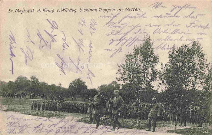 STUTTGART  CITY Sr Majestaet der Koenig von Wuerttemberg bei seinen Truppen
