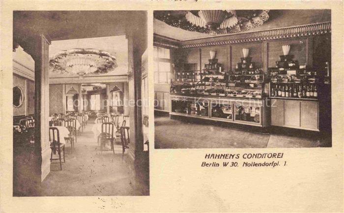 BERLIN  CITY Hahnens Conditorei Gastraeume Theke