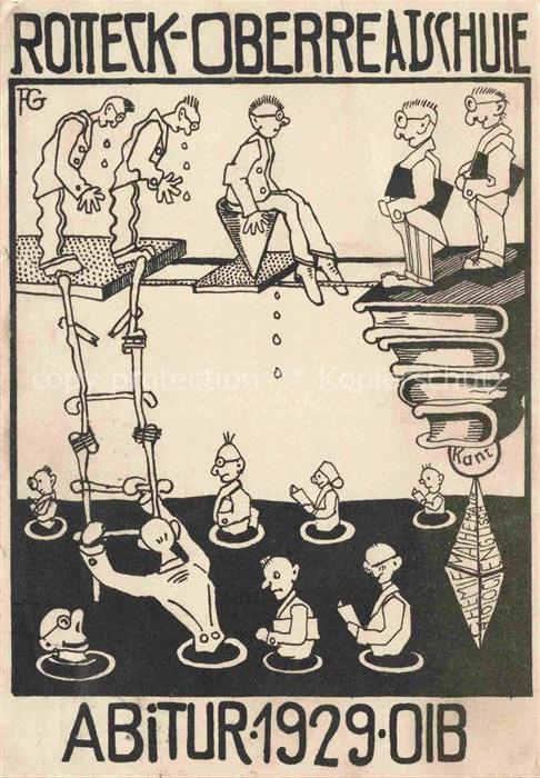 FREIBURG Breisgau BW Rotteck Oberrealschule Abi 29 Plakat