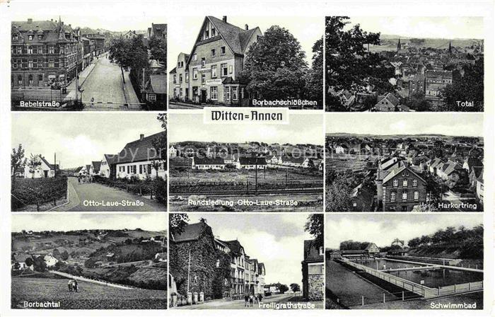 Annen WITTEN Ruhr NRW Bebelstrasse Borbachschloesschen Otto Laue Strasse Harkort