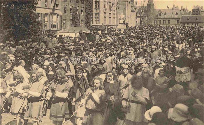 Bruges  BRUGGE Belgie Procession du St Sang Les trompettes thebaines
