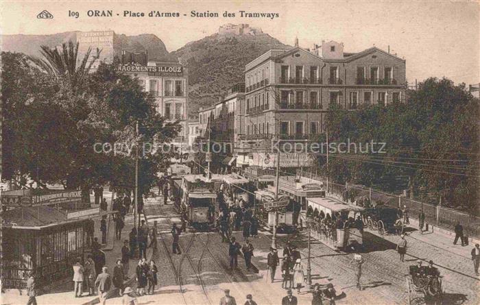 ORAN Algerie Place d'Armes Station des Tramways
