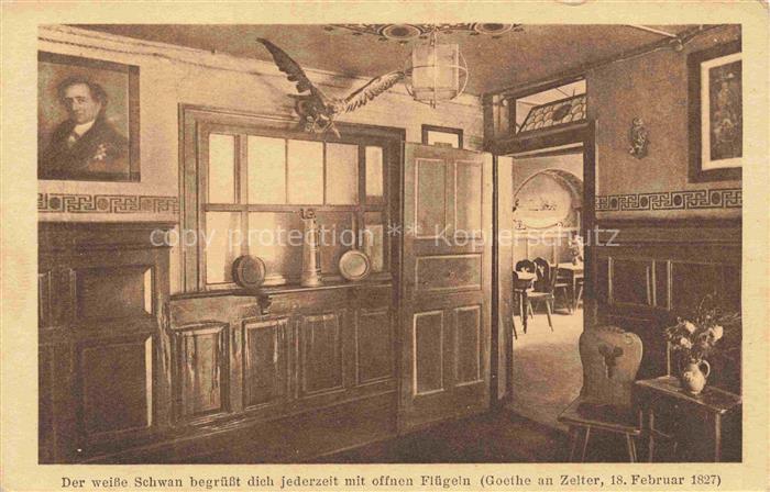 WEIMAR  Thueringen Gasthaus zum weissen Schwan Goethes Stammlokal
