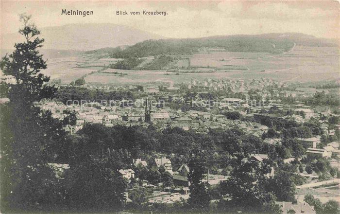 Meiningen Thueringen Blick vom Kreuzberg