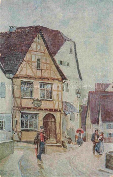 Marbach  Neckar Schillers Geburtshaus Gemaelde