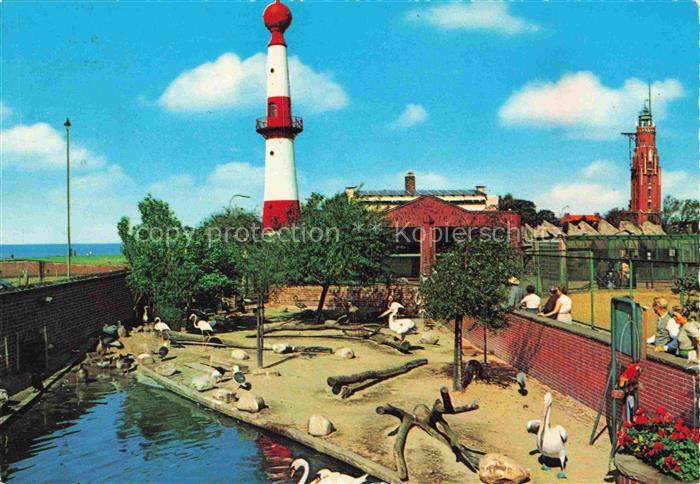 BREMERHAVEN Nordsee Tiergrotten und alter Leuchtturm