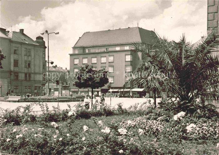 Cesky Tesin Tschechisch-Teschen CZ Namesti Cs armady s bohatou kvatinovou a rost