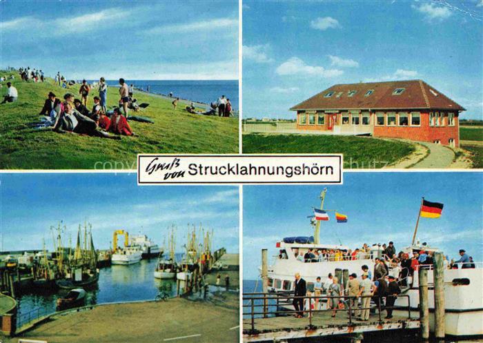 Strucklahnungshoern Nordstrand Nordfriesland Badestrand Gaststaette Hafen MS Adl