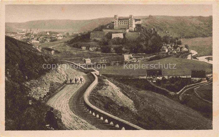 Eichstaett Oberbayern mit Willibaldsburg Neue Strasse