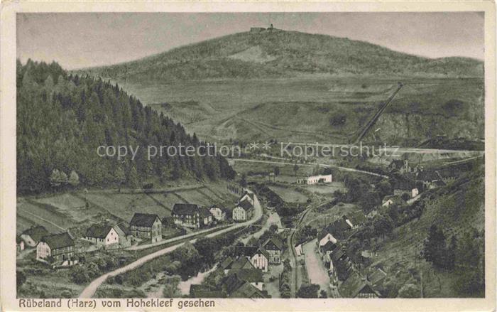 Ruebeland Elbingerode Harz Blick vom Hohekleef