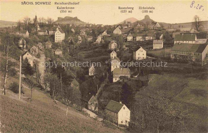 Reinhardtsdorf-Schoena Bad Schandau Sachsen mit Kaiserkrone Rosenberg Zirkelstei