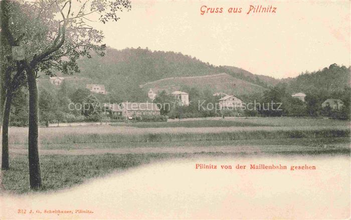 Pillnitz Dresden Blick von der Maillenbahn