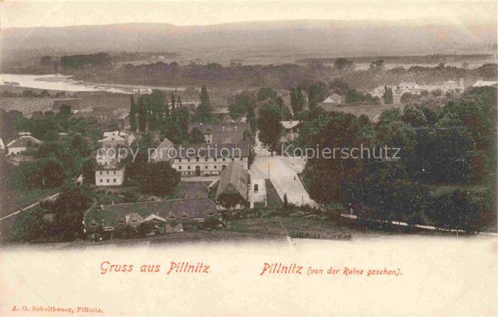 Pillnitz Dresden Panorama von der Ruine gesehen