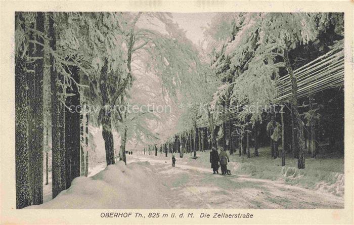 Oberhof  Thueringen Zellaerstrasse im Winter