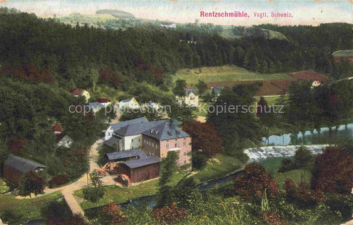 Rentzschmuehle Weisse Elster Poehl Vogtland Sachsen Panorama