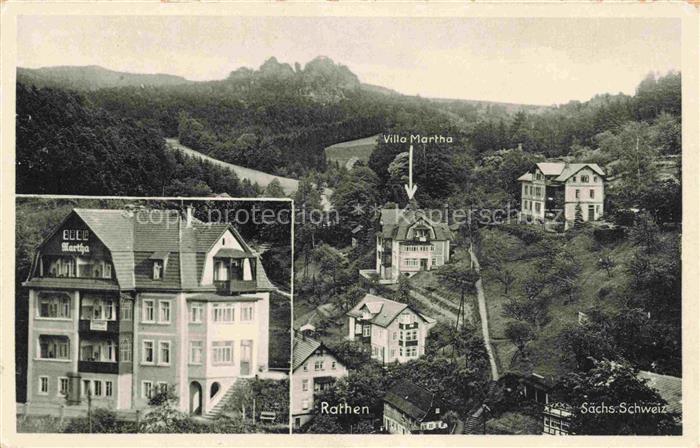 Rathen Saechsische Schweiz Villa Martha Panorama